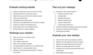 Website Redesign Checklist